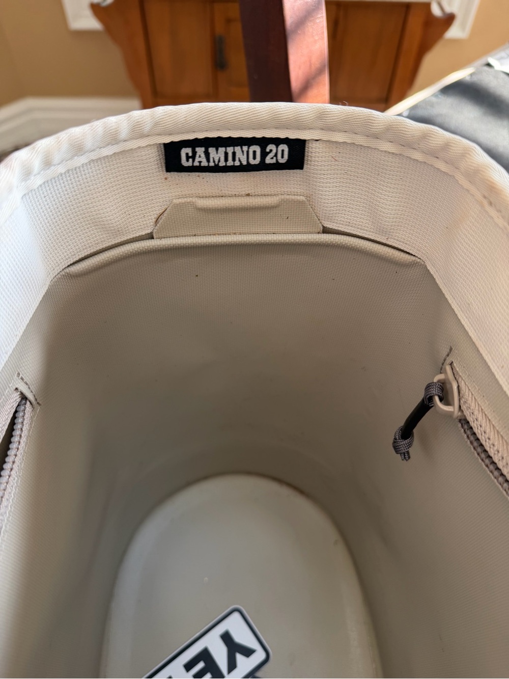 Yeti Camino 20 Cooler Tote in Cream and Tan - Picture 5 of 10